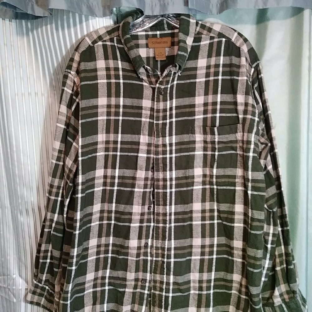 St John's Bay plaid shirt.